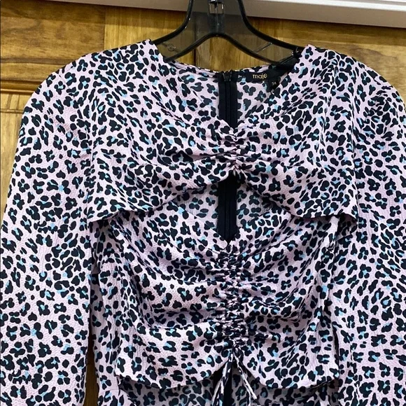 Maje Light Purple Leopard Print Dress size 34 - Picture 3 of 14